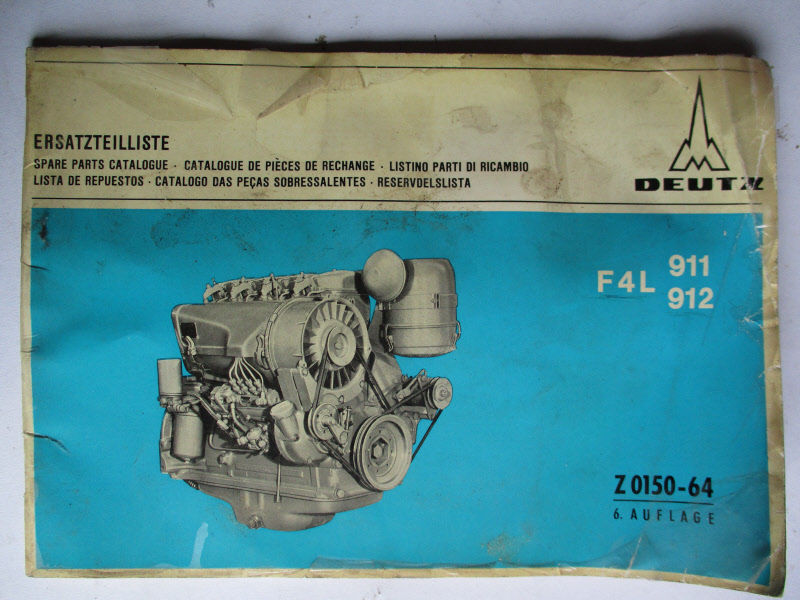 Deutz F4L 912 F4L912 Motor Ersatzteilliste Ersatzteilkatalog Spare Parts Catalog 
